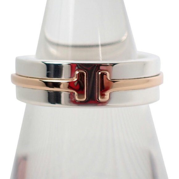 Tiffany & Co. Jewelry - TIFFANY/ 925/750 T TWO combination narrow ring size 9